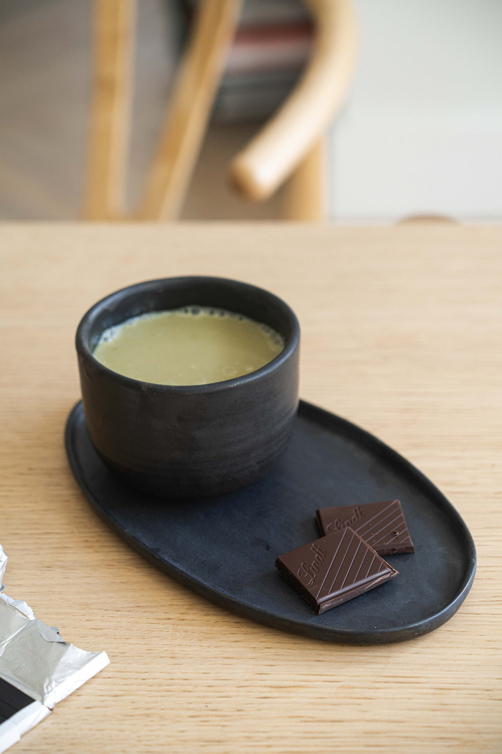 Black Matte Stoneware Matcha Bowl