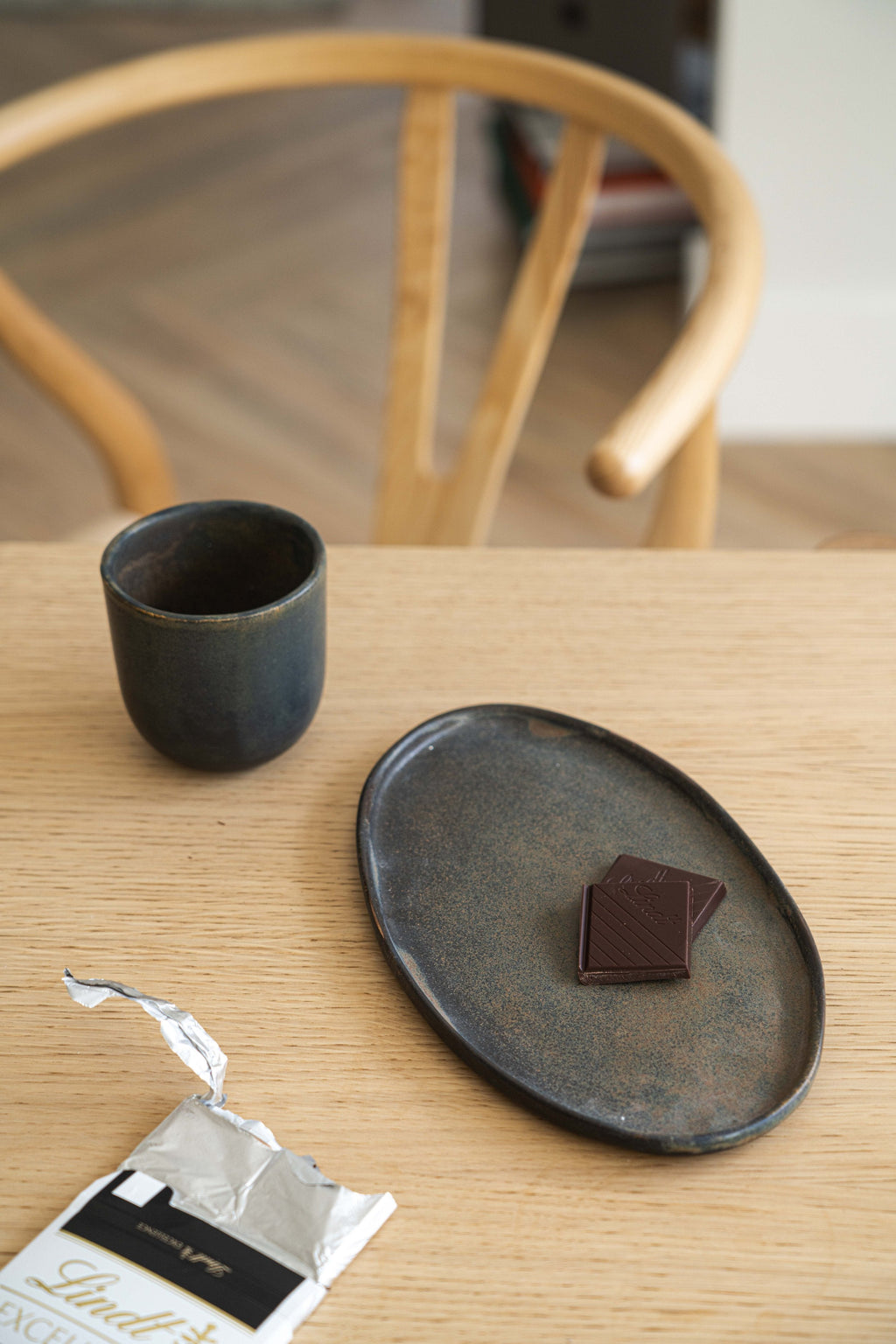 Rust Stoneware Oval Serving Platter