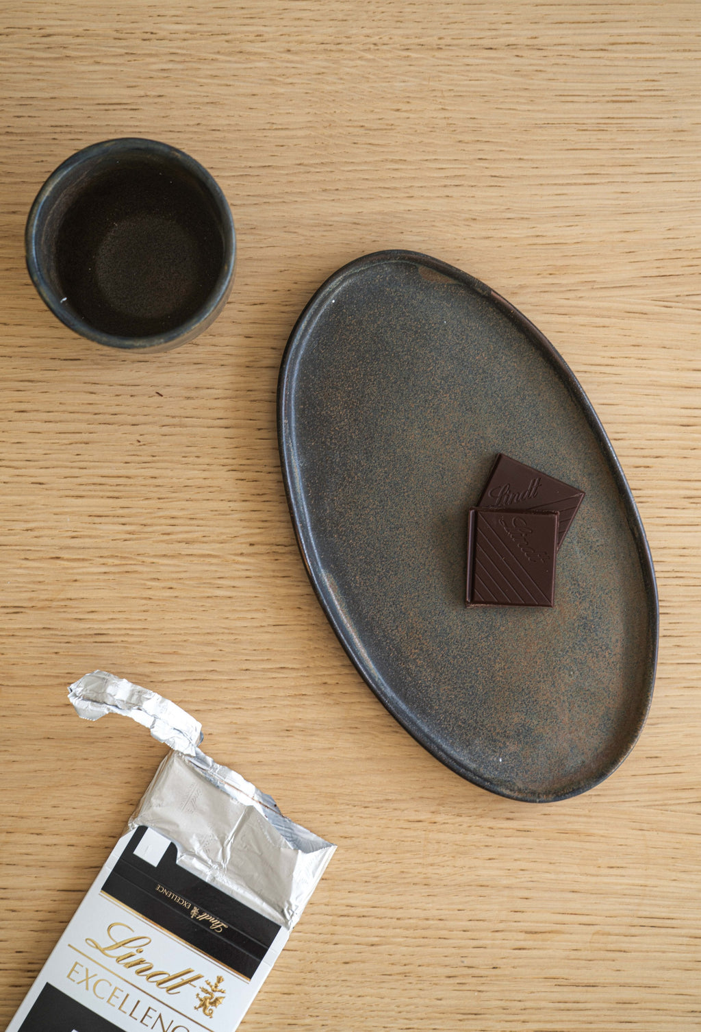 Rust Stoneware Oval Serving Platter