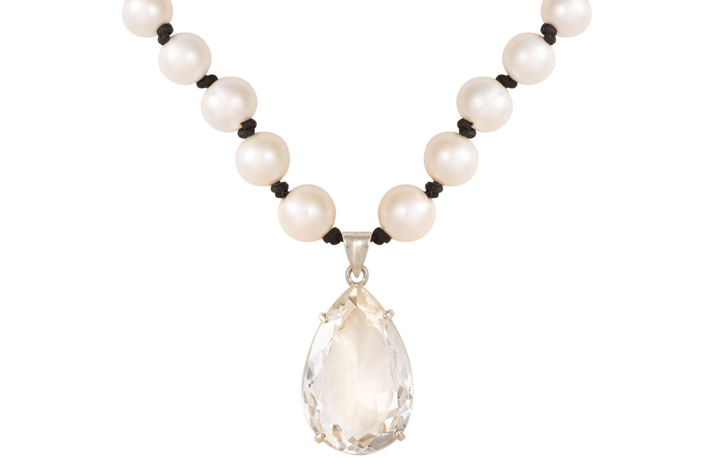 Quartz Crystal Pearl Necklace