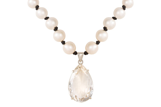 Quartz Crystal Pearl Necklace