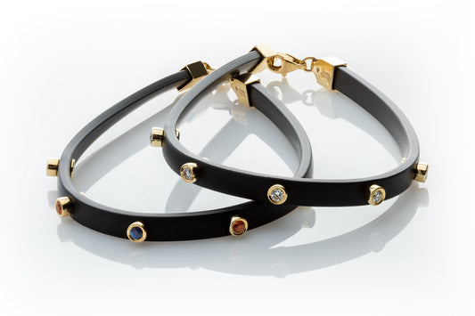 Black Diamond and Rubber Bracelet