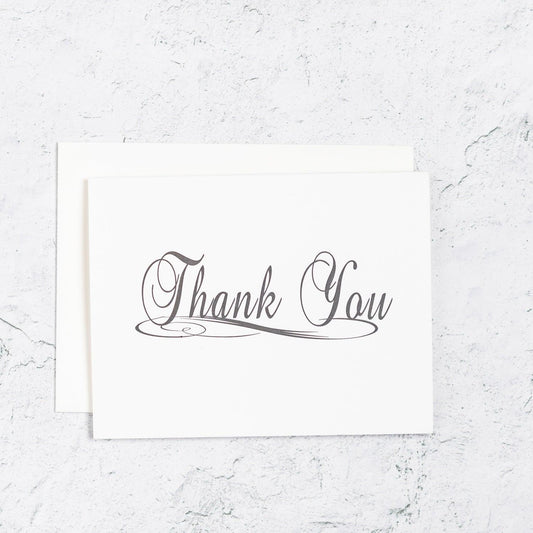 Traditional Scripted Thank You Single Cards