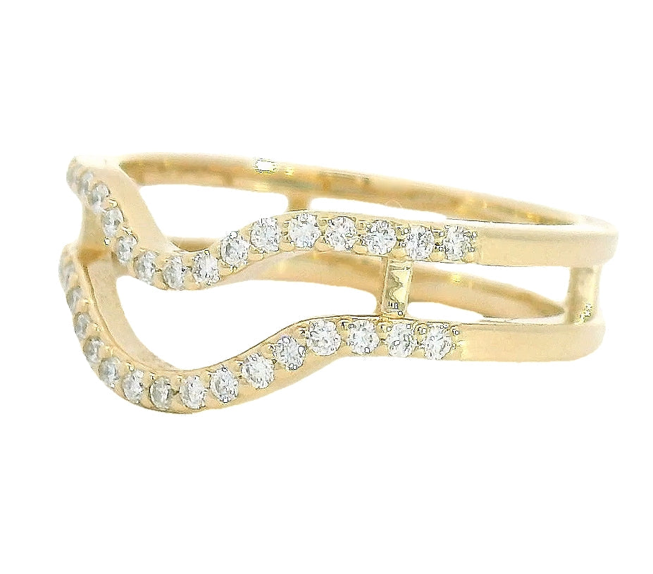 The Double River Of Light Diamond Band