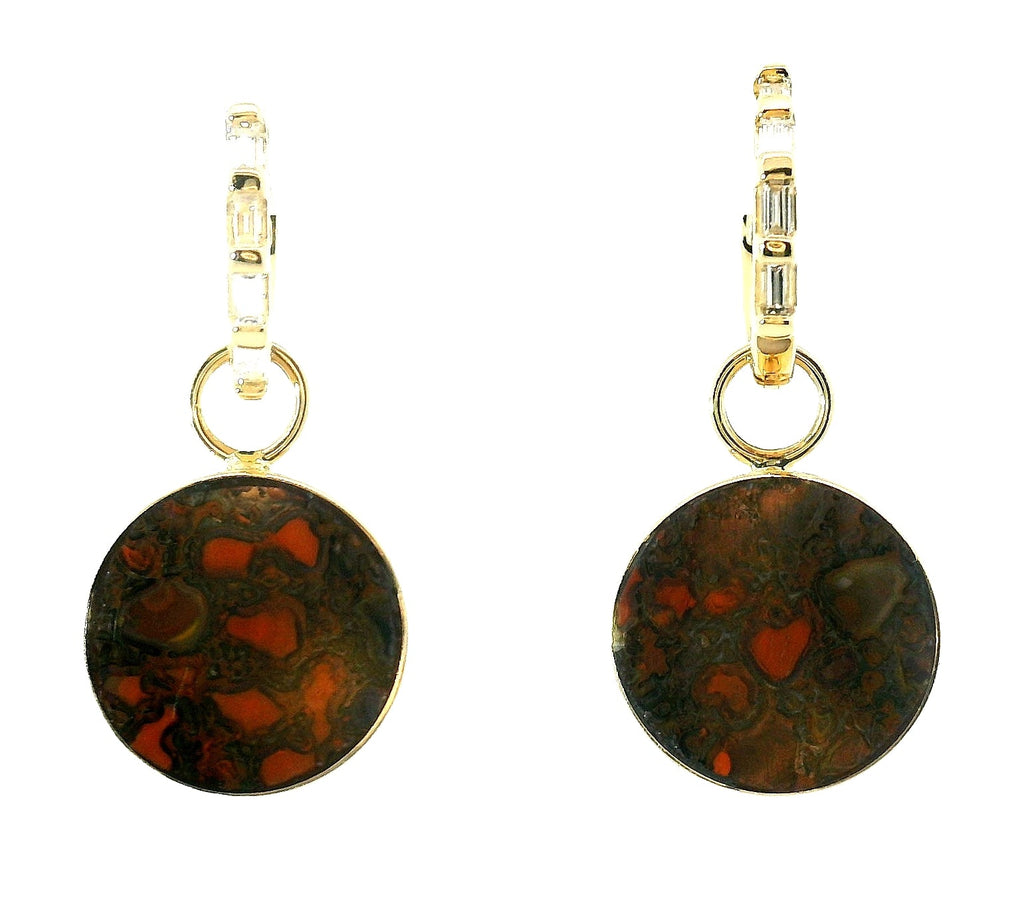 The Circ Earrings - Dinosaur Bone