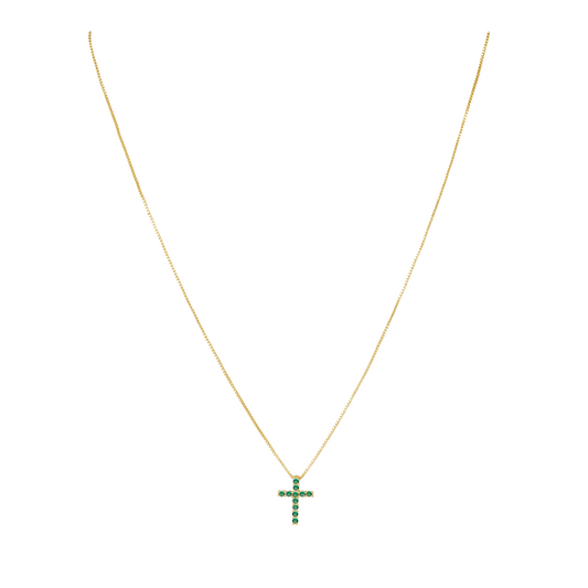 Raya CZ Cross Emerald