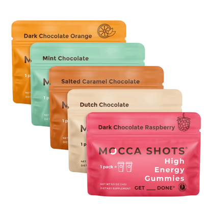 Mocca Shots Energy Gummies with Caffeine | 12-Pack - Variety Box