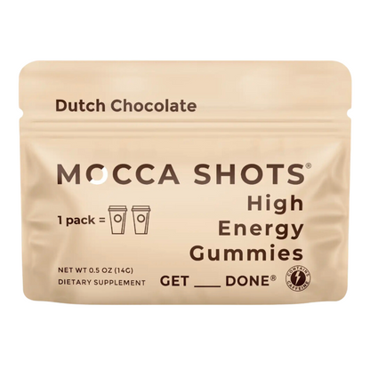 Mocca Shots Energy Gummies with Caffeine | 12-Pack - Dutch Chocolate