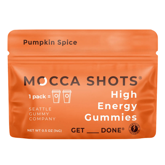 Mocca Shots Energy Gummies with Caffeine | 12-Pack - Pumpkin Spice