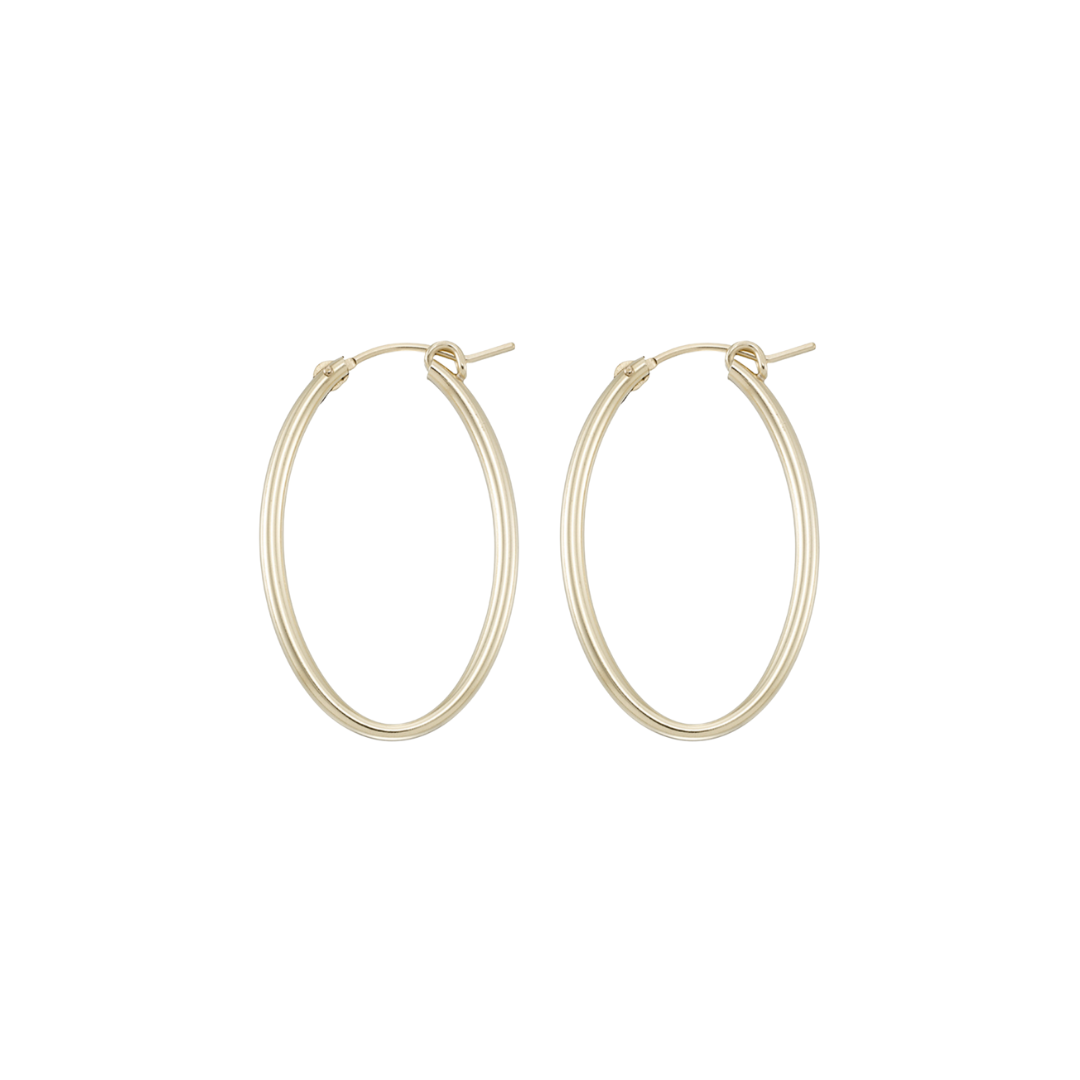 14k Gold-Filled Oval Hoops