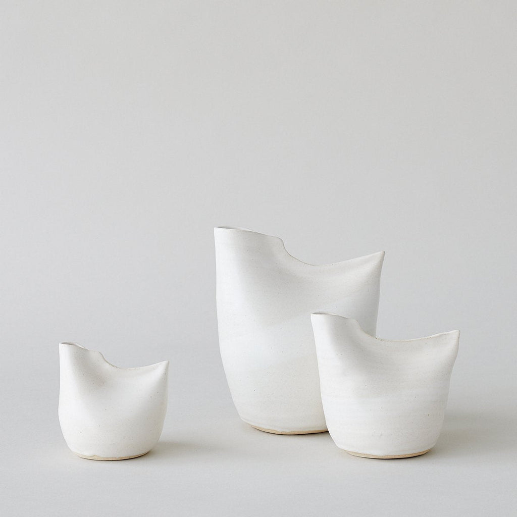 Bird Vase, White