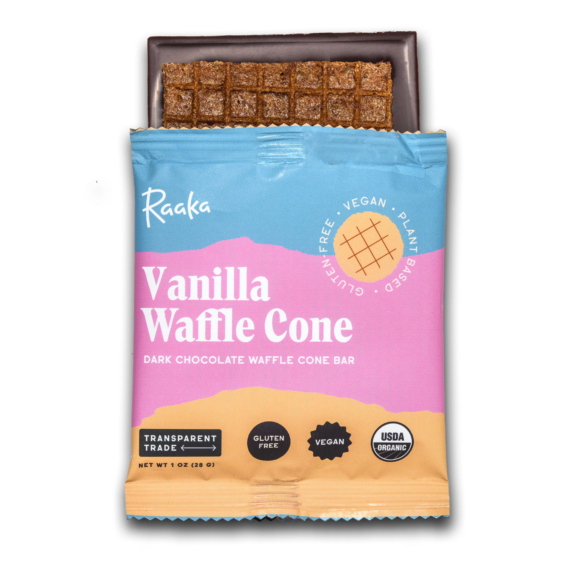 Vanilla Waffle Cone bar - Raaka Chocolate