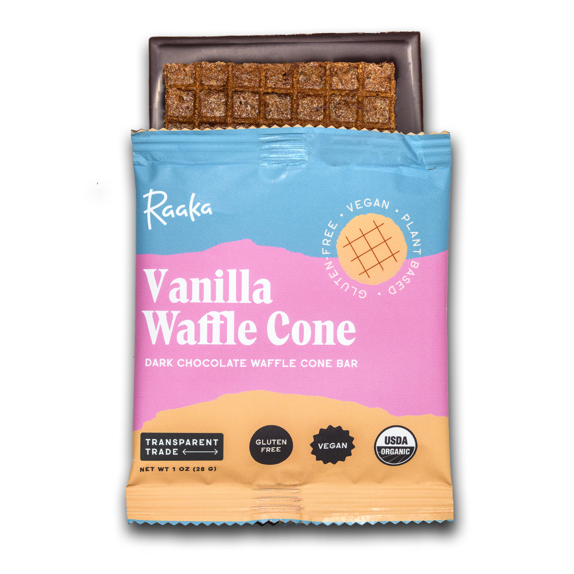 Vanilla Waffle Cone bar - Raaka Chocolate