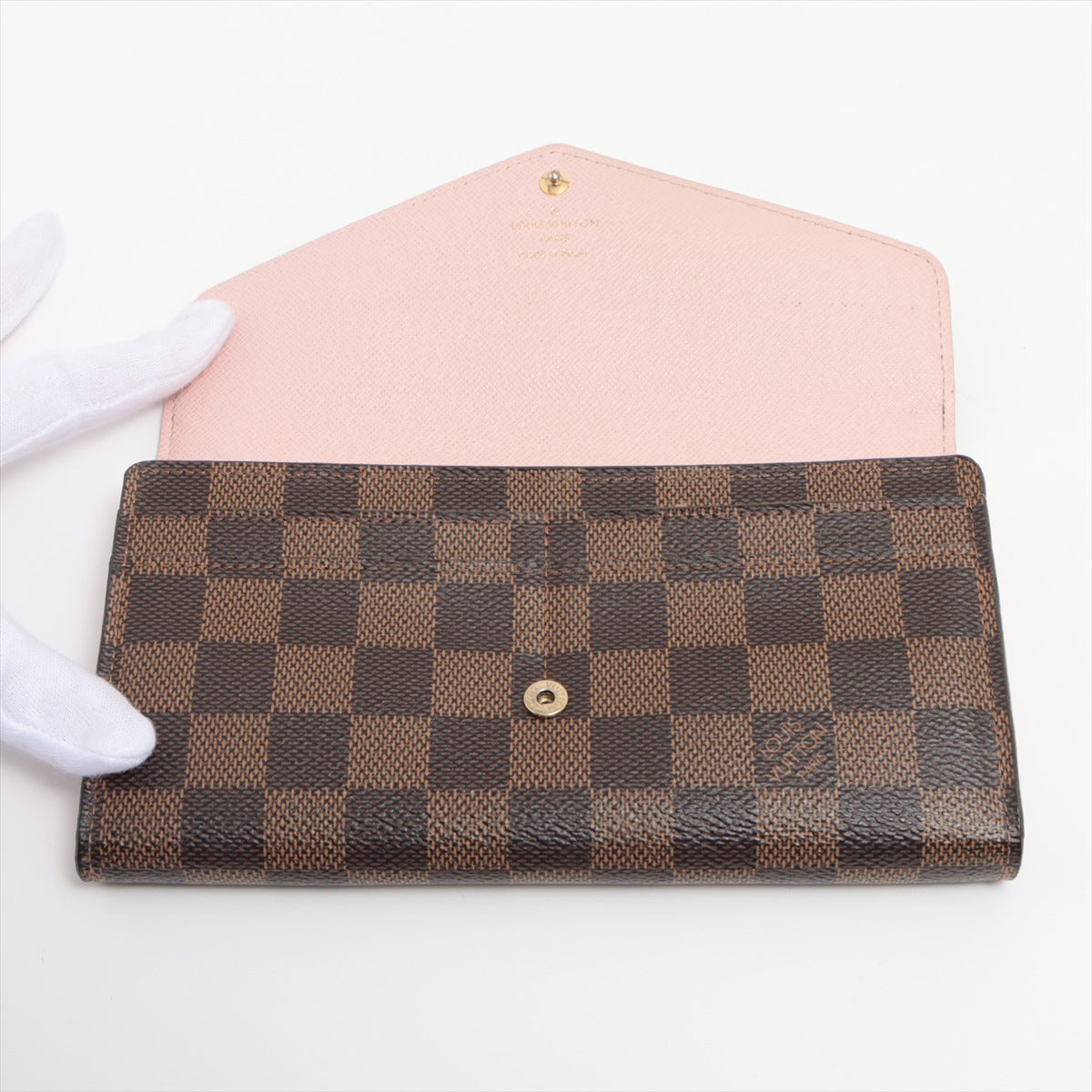 Louis Vuitton Monogram Portefeuille Sarah M62235 CA0188 Rose Ballerine Wallet