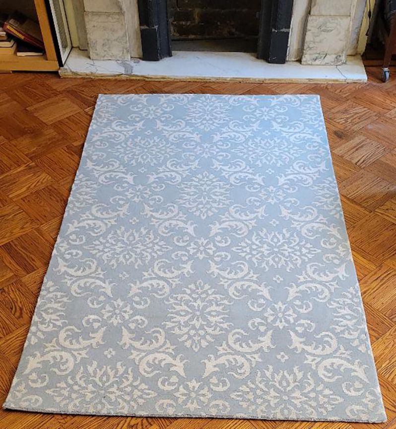 Gorgeous, hand-knotted New Zealand wool and natural silk small rugs.