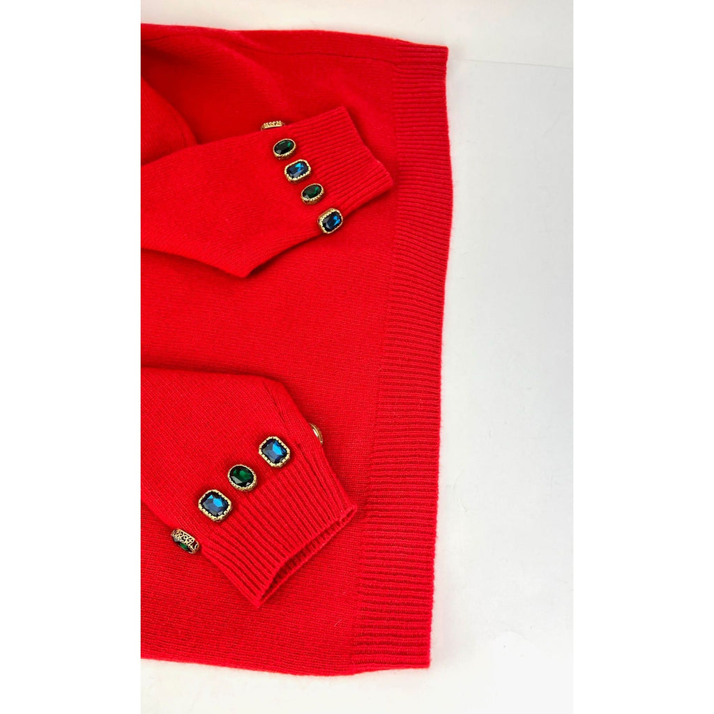 Gucci Womens NY Yankees Wool Red Sweater Pullover