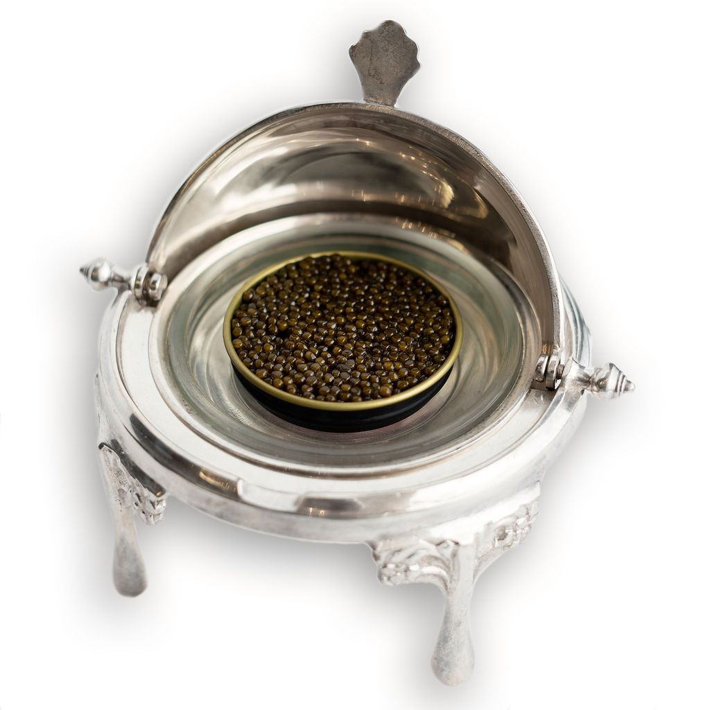 Accoutrements - Silver Roll Top Caviar Server