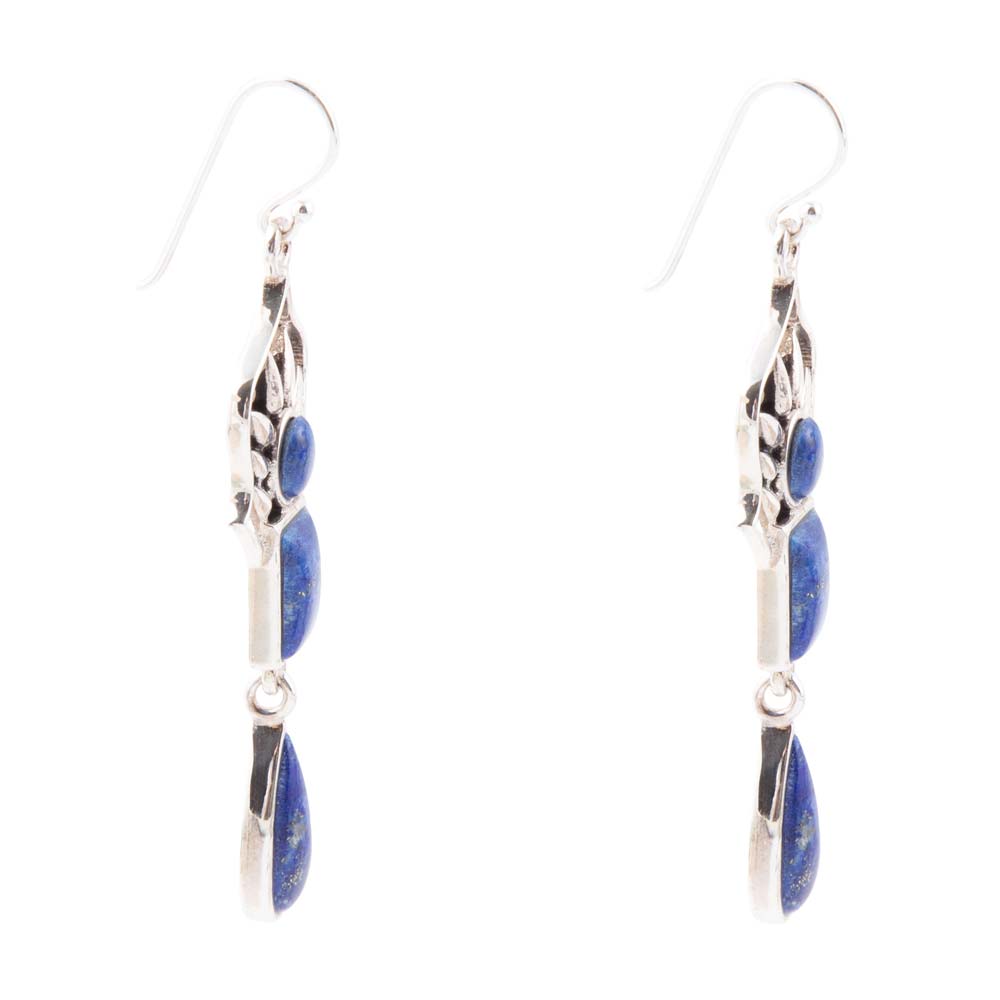Albie Blue Lapis and Sterling Silver Drop Earrings