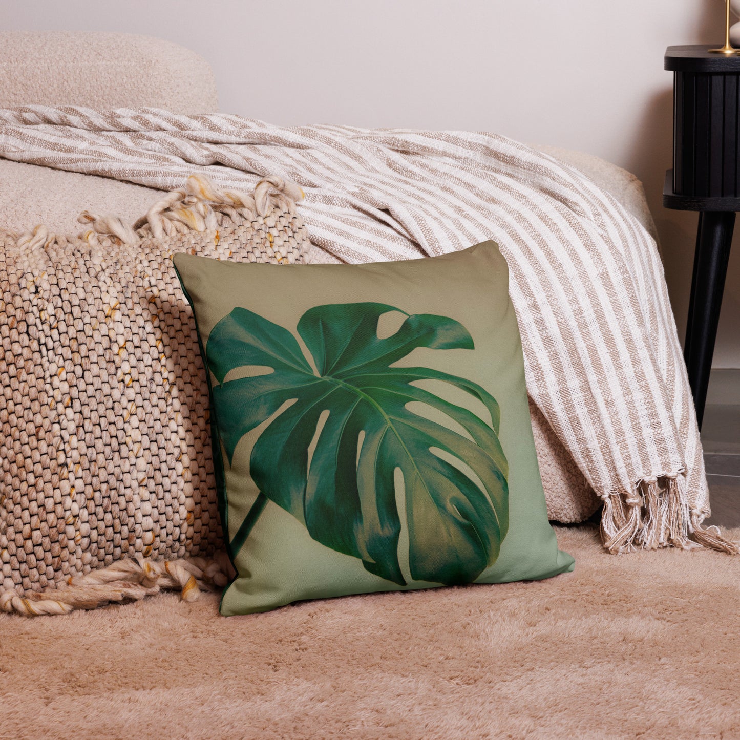 Premium Pillow; Monstera Single