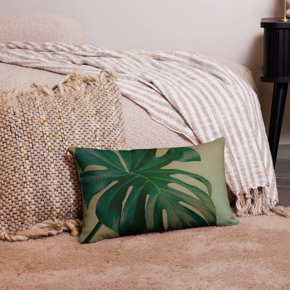 Premium Pillow; Monstera Single