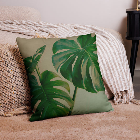 Premium Pillow; Monstera Family