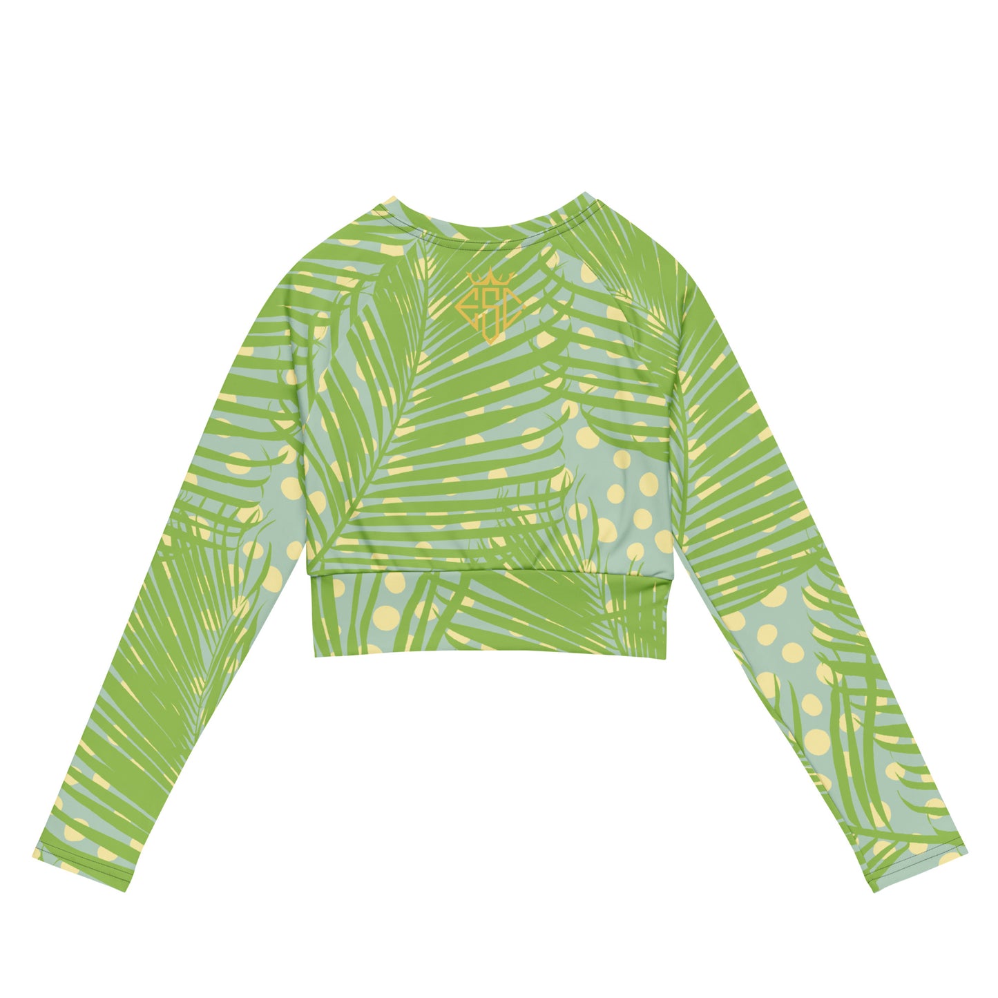 Recycled long-sleeve crop top