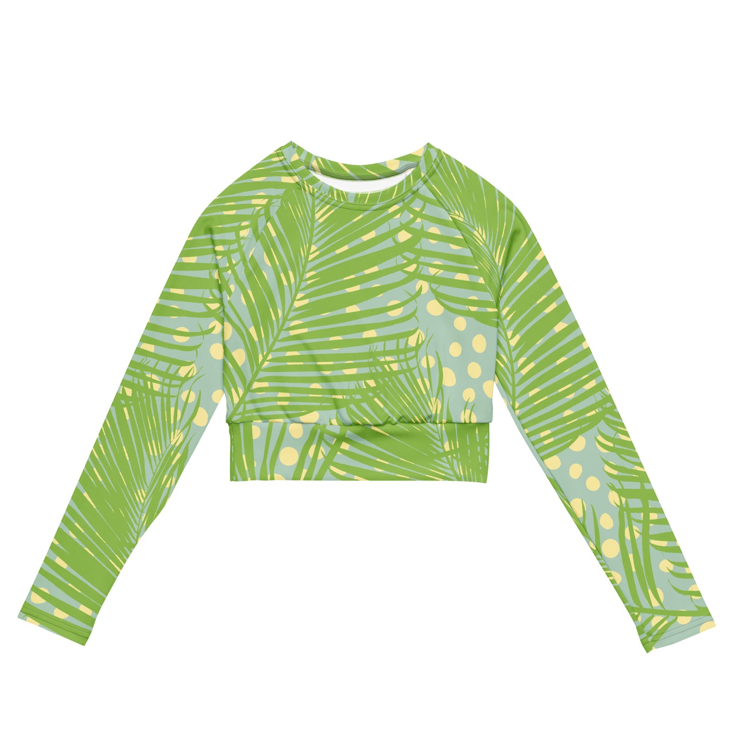 Recycled long-sleeve crop top