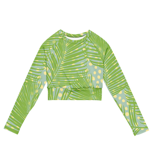 Recycled long-sleeve crop top