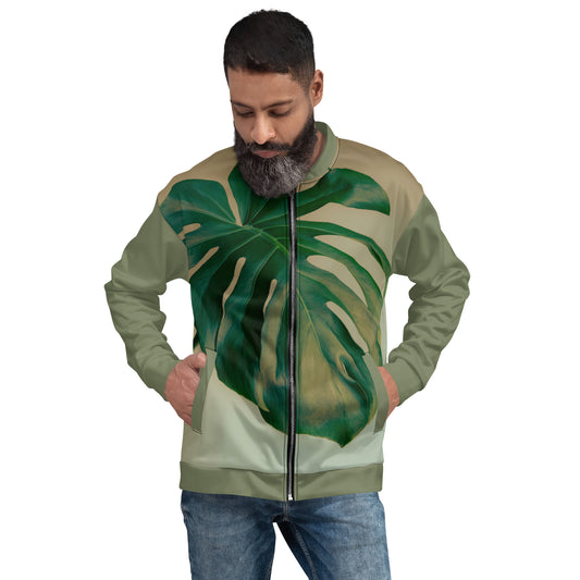 SYR Unisex Bomber Jacket; Monstera