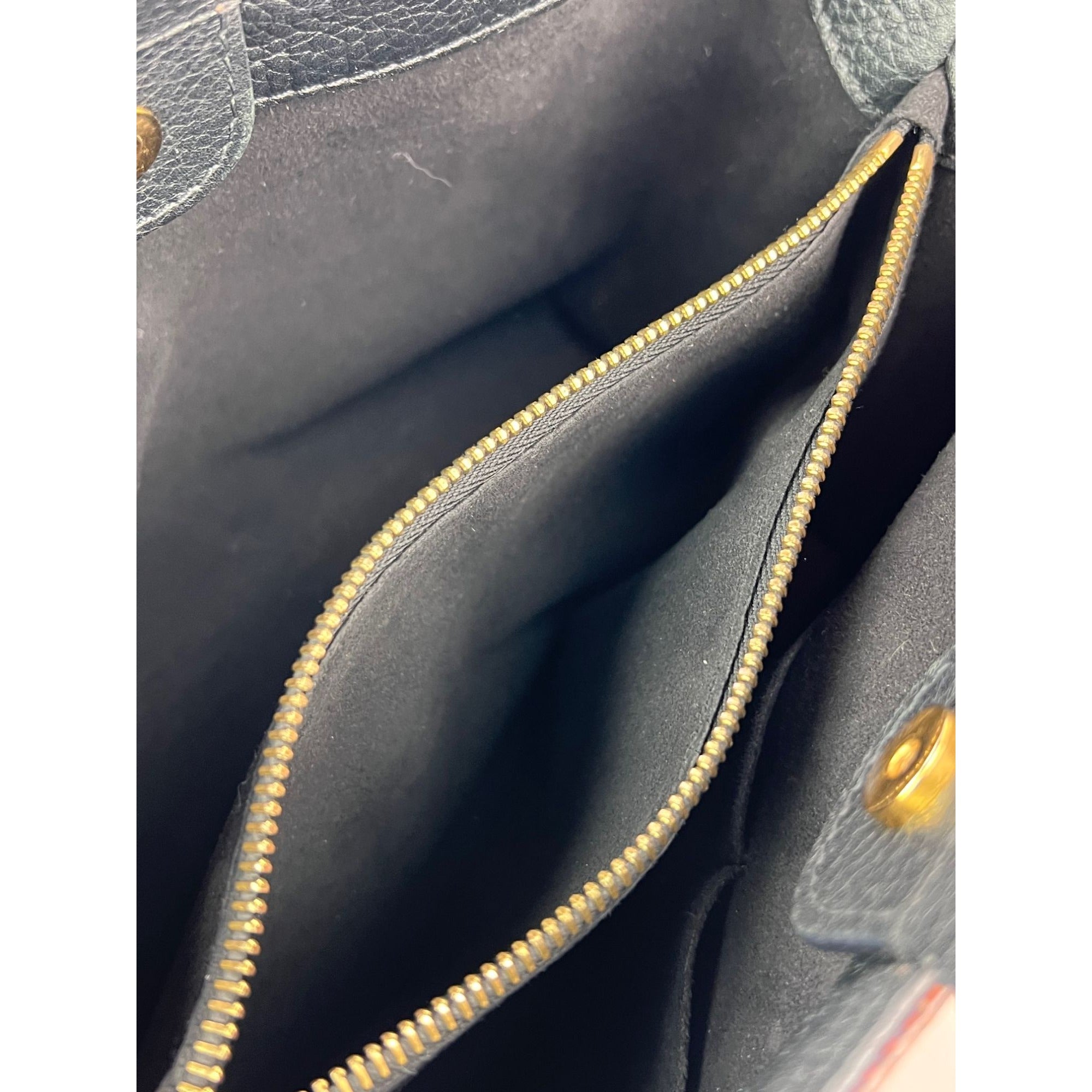 Louis Vuitton Damier EbeneCuir Taurillon Brittany Black Shoulder Bag