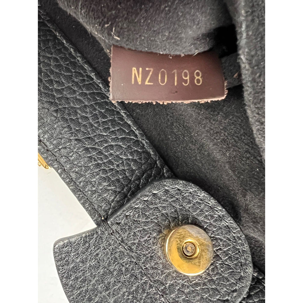 Louis Vuitton Damier EbeneCuir Taurillon Brittany Black Shoulder Bag