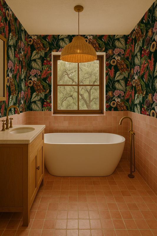 Cali Tropicale Wallpaper, dark green