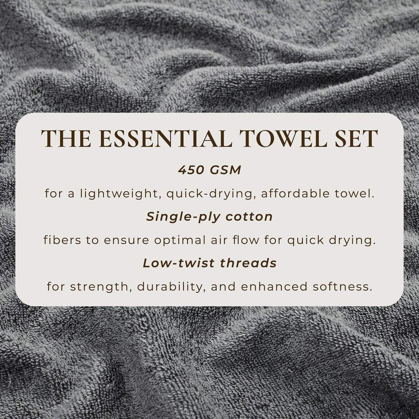 Cotton Terry Bath Towel Set - Cooper Collection