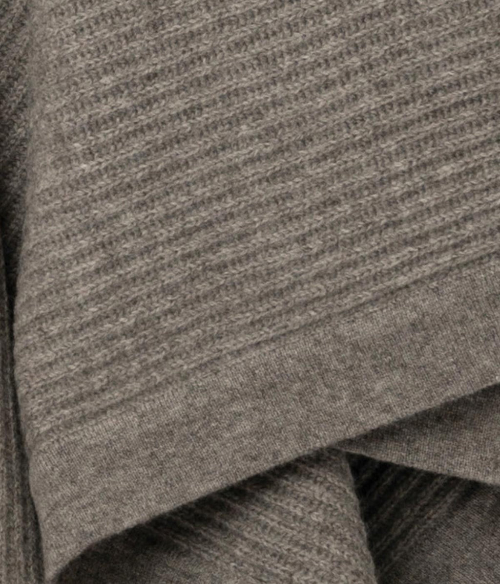 Platinum Yak Down Fisherman's Knit Throw
