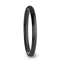 AUTUMN Black Domed Brush-Finished Ceramic Wedding Ring for Ladies – 2 mm