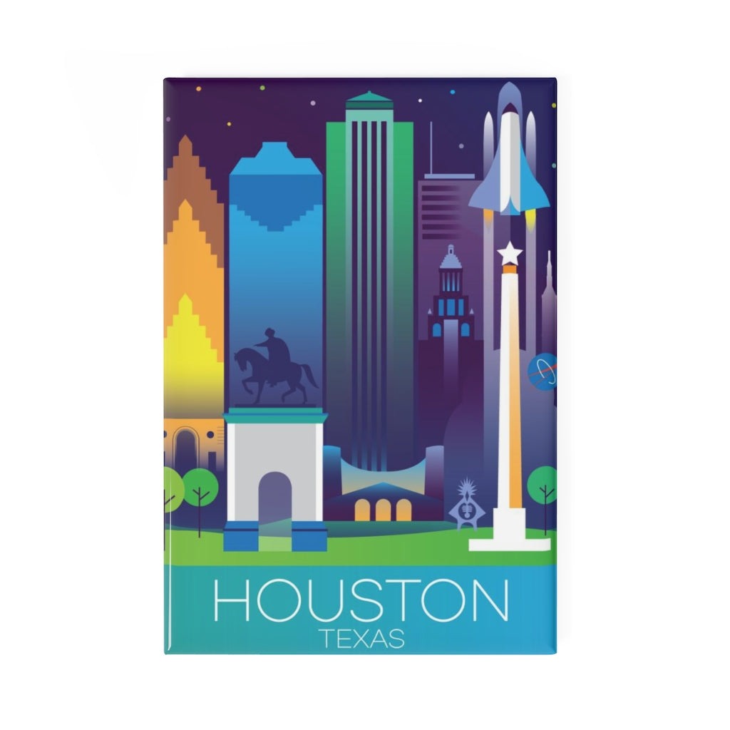 HOUSTON REFRIGERATOR MAGNET