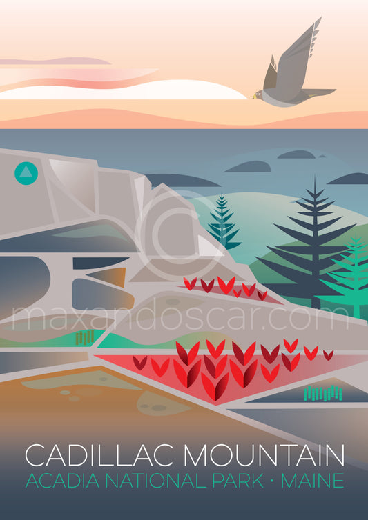 ACADIA NATIONAL PARK, CADILLAC MOUNTAIN PRINT