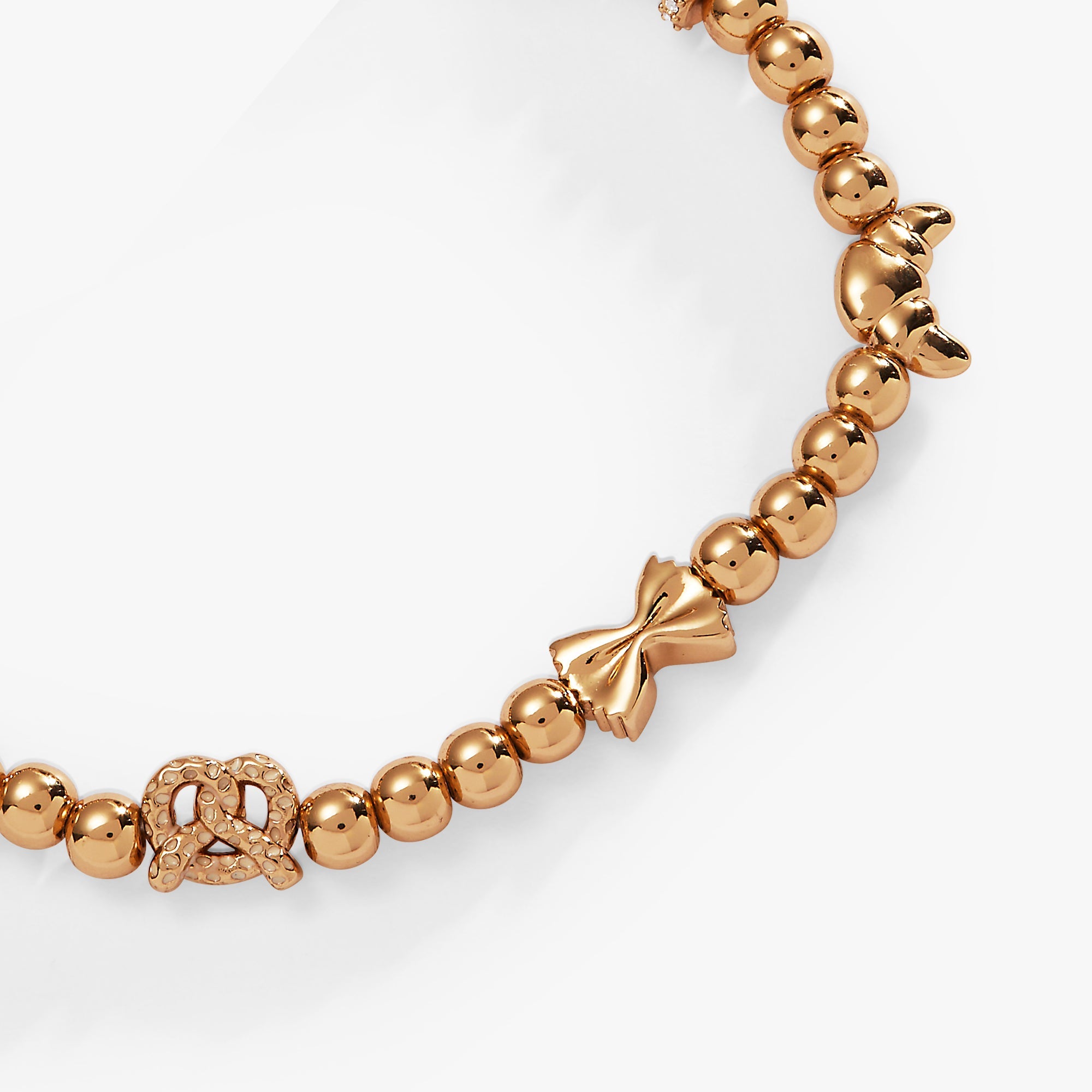 'Carbs are My Love Language' Beaded Stretch Bracelet