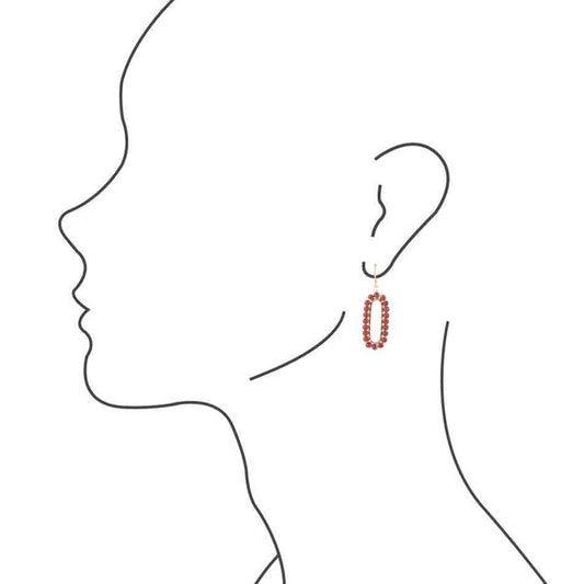 Carnelian Endless Loop Earrings