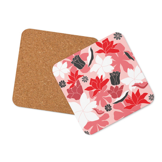 Hibiscus | Cork-back coaster