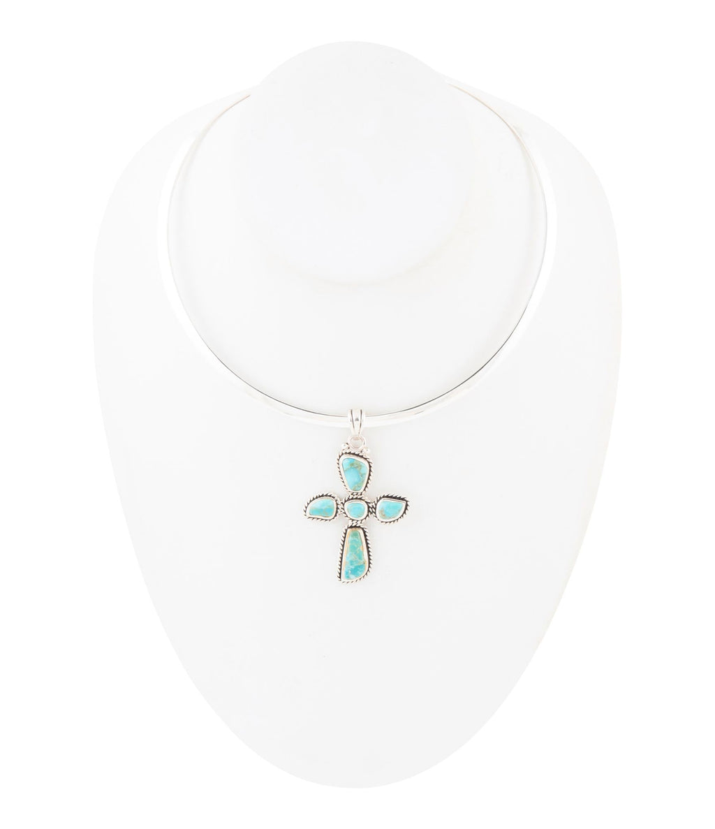 Cross Pendant and Sterling Silver Necklace