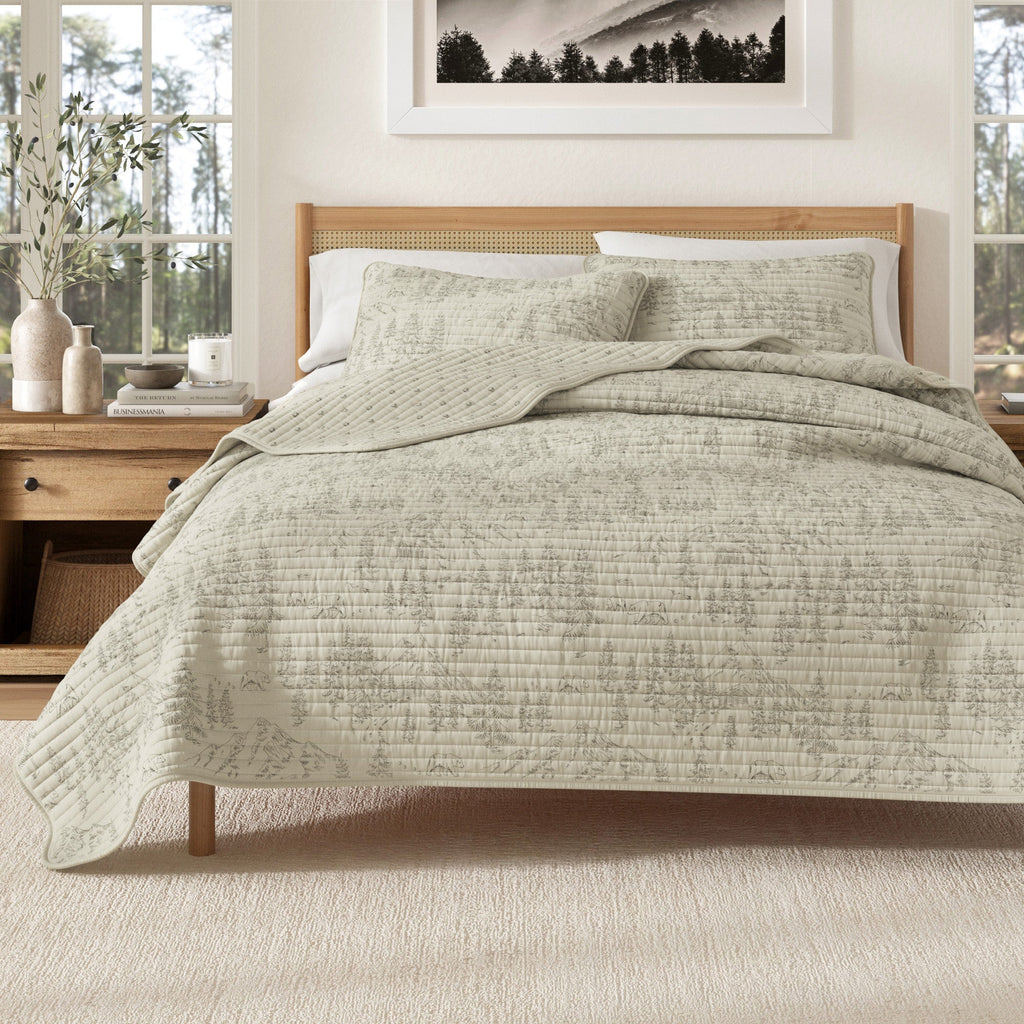 3 Piece Lodge Printed Quilt - Moonlight Ridge