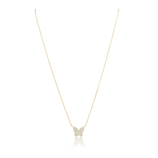 Elsie Pave Butterfly Necklace