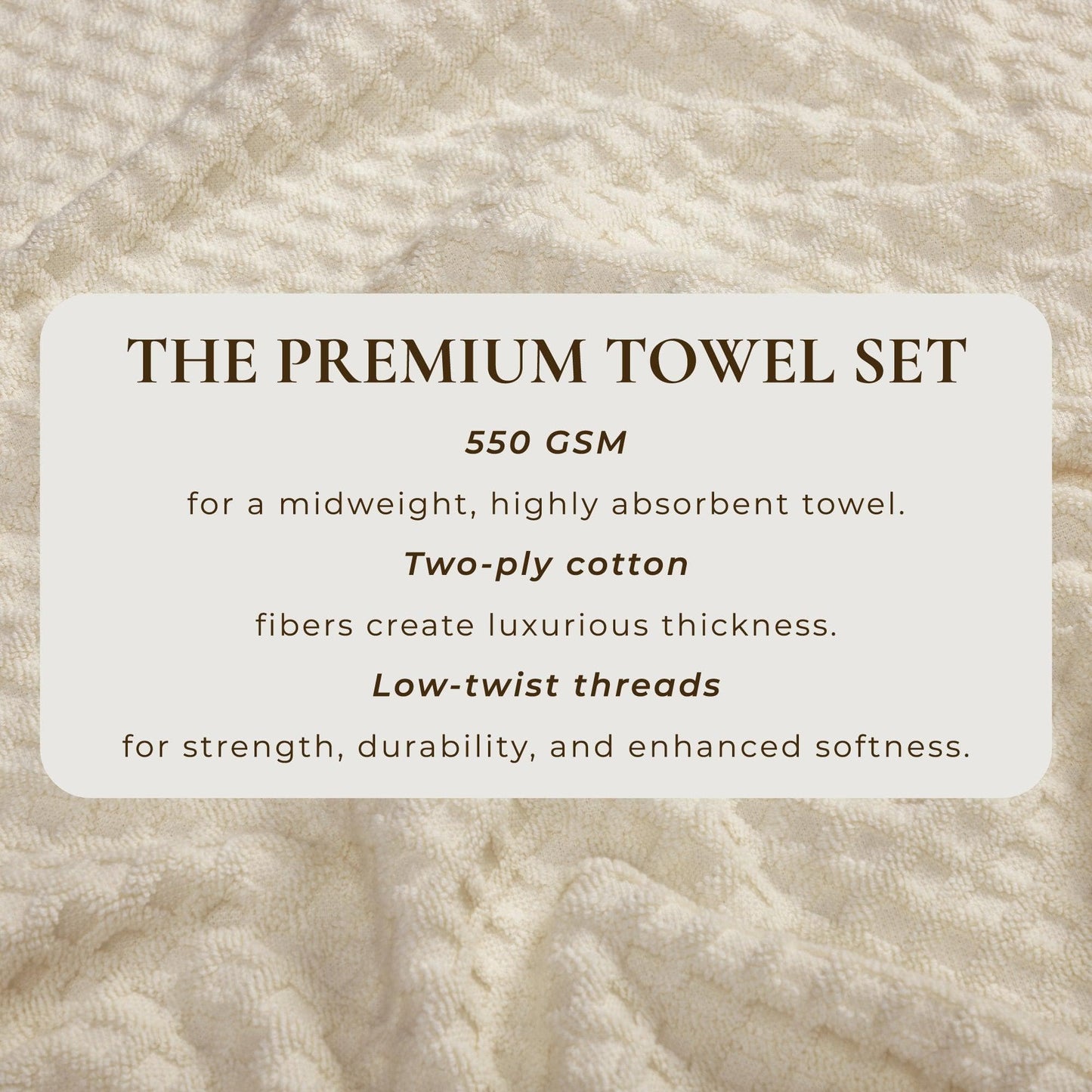 Cotton Diamond Waffle Weave Bath Towel Set - Grayson Collection