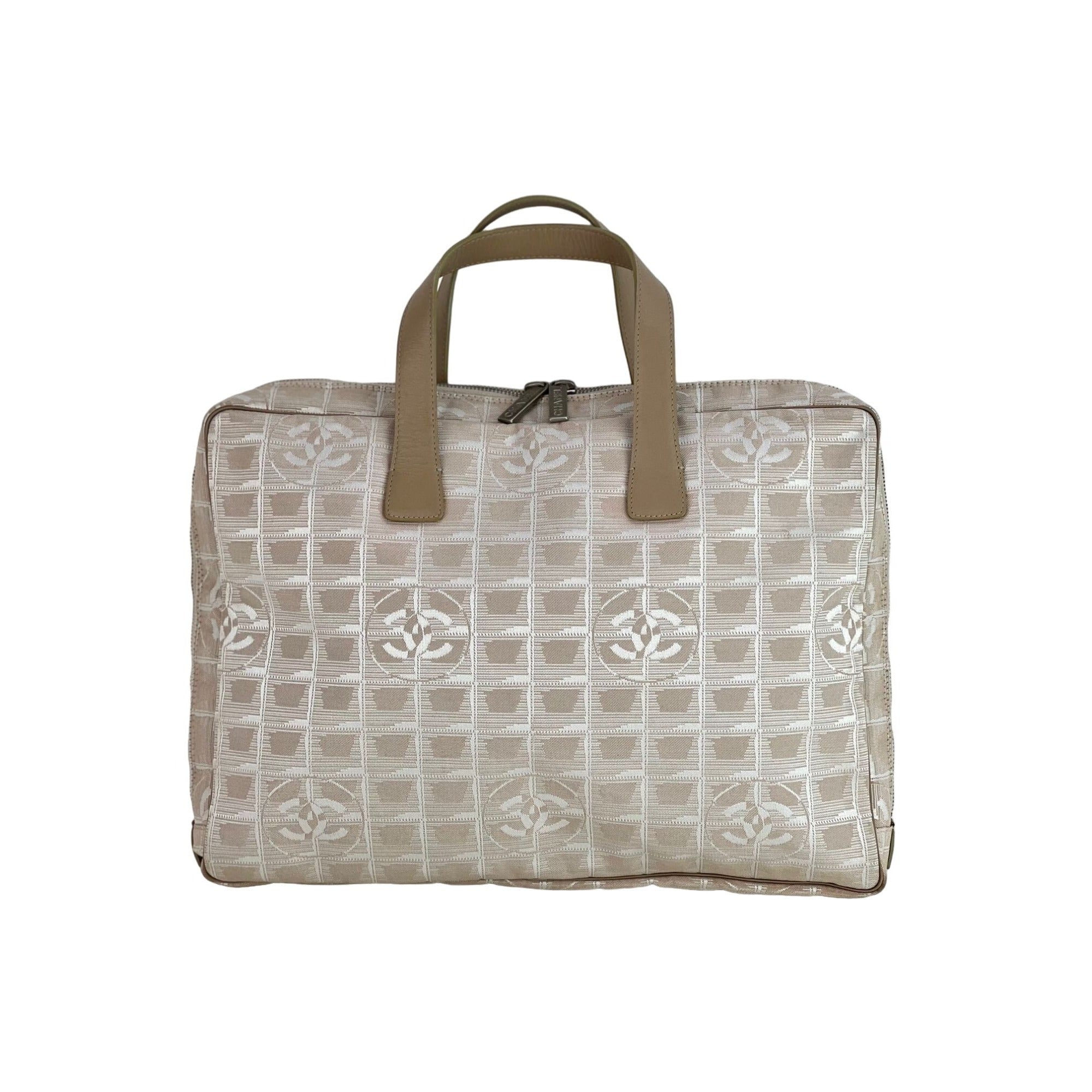 Chanel Canvas Nylon Travel Briefcase Attache Bag 