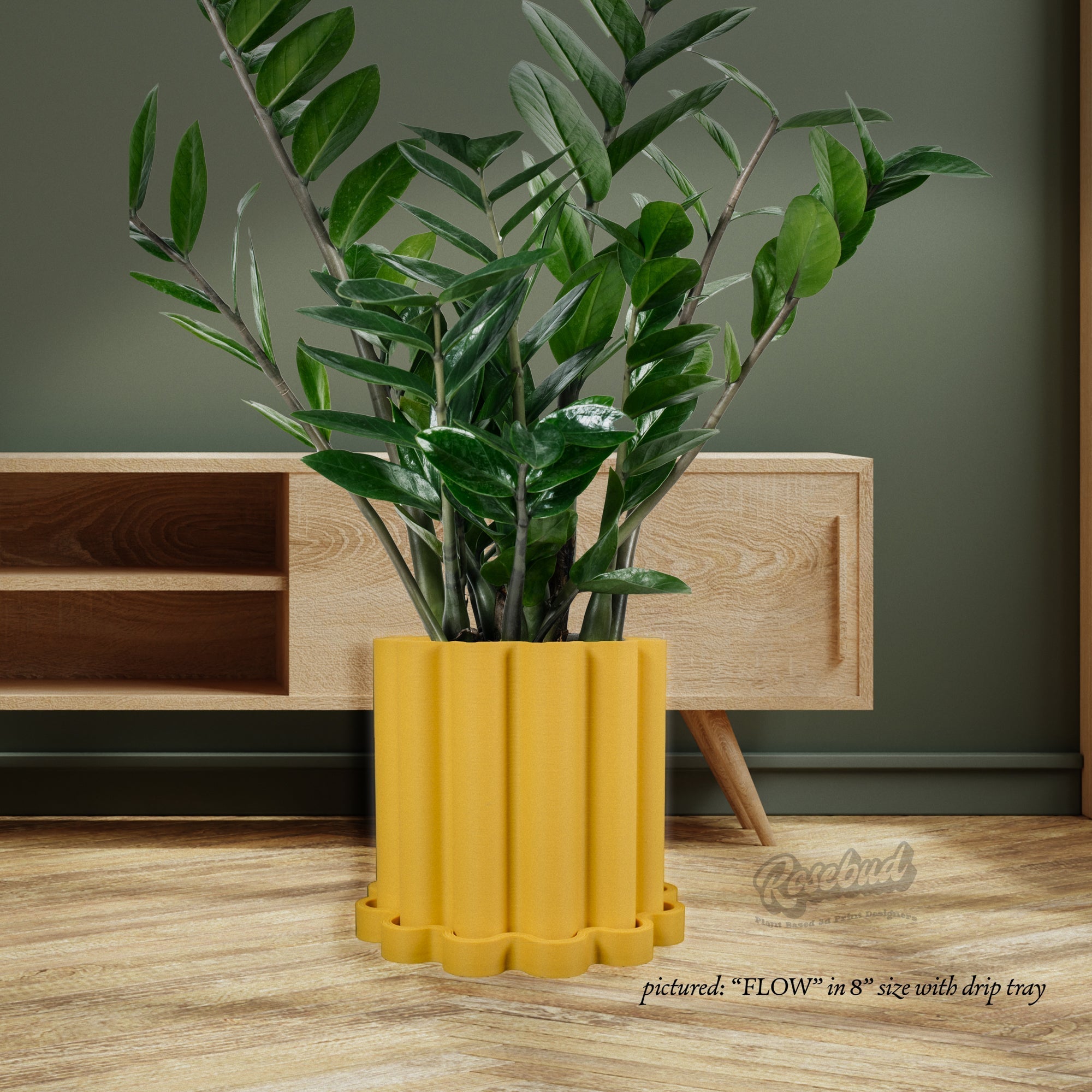 Funky Flow Planter with Drainage and Unique Tray