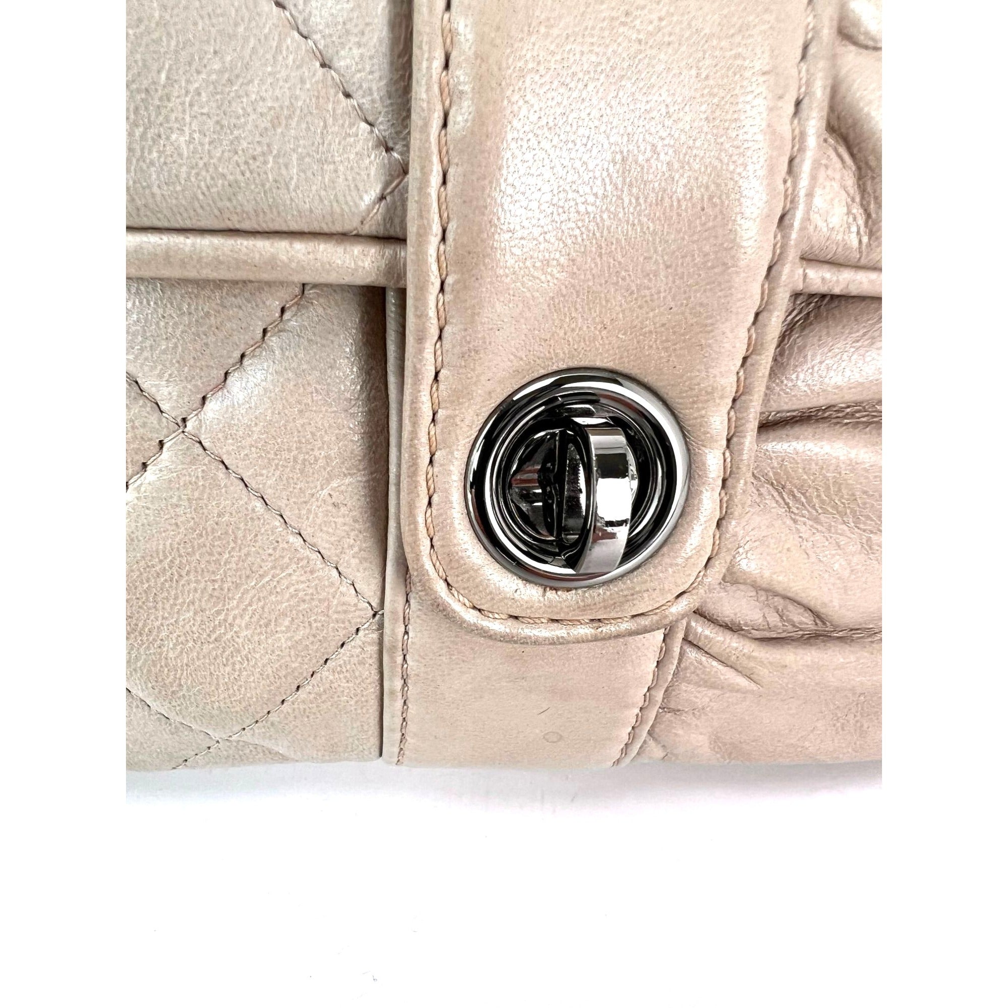 Chanel Lambskin Quilted Pile Ou Face Flap Beige Clair Shoulder Bag
