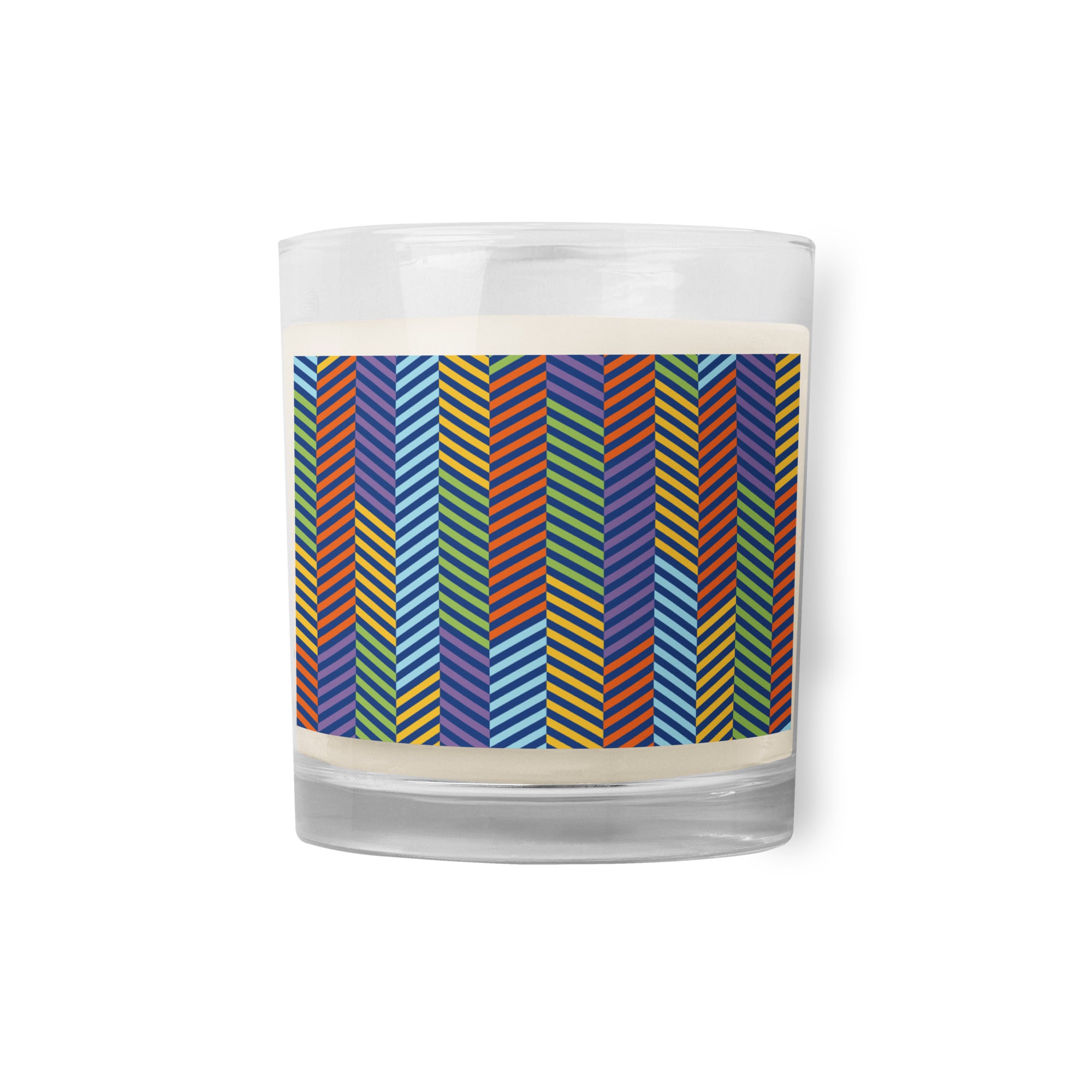 Glass jar soy wax candle