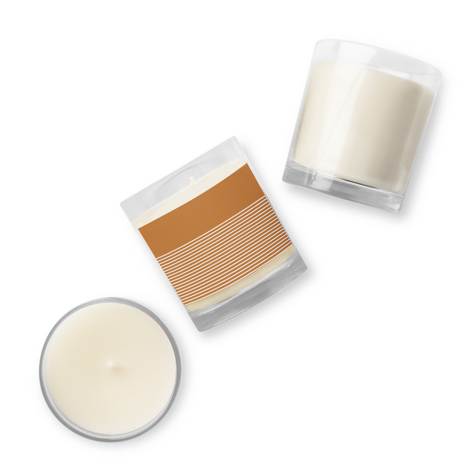 Glass jar soy wax candle