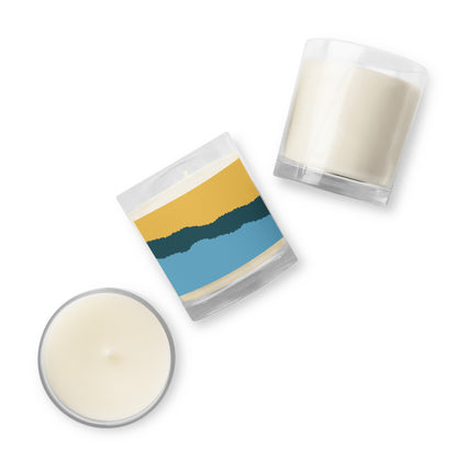 Glass jar soy wax candle